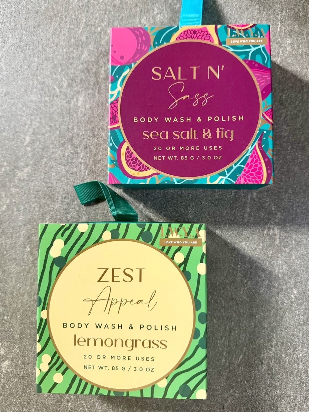 LWYA Body Wash + Polish Two Piece Collection 3 Oz Each